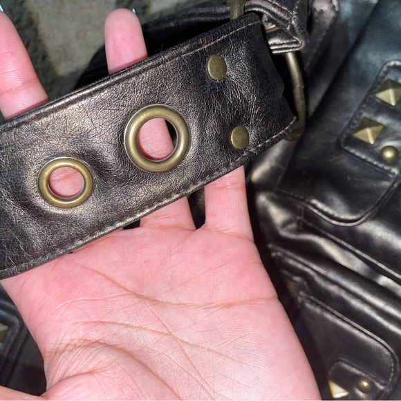 Studded Shoulder Bag EUC - Picture 6 of 10